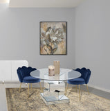 Claire Velvet Dining Chair Set - Luxurious Plush Upholstery with Brushed Gold Legs for Elegance