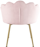 Claire Velvet Dining Chair Set - Luxurious Plush Upholstery with Brushed Gold Legs for Elegance