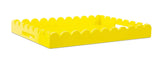 Rectangular Scalloped Riviera Tray - Yellow