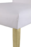 Porsha Contemporary Dining Chair Set of 2 - Luxurious Design with Gold Legs and Tufted Elegance
