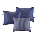6 Piece Reversible Cottage Daybed Cover Set, Navy