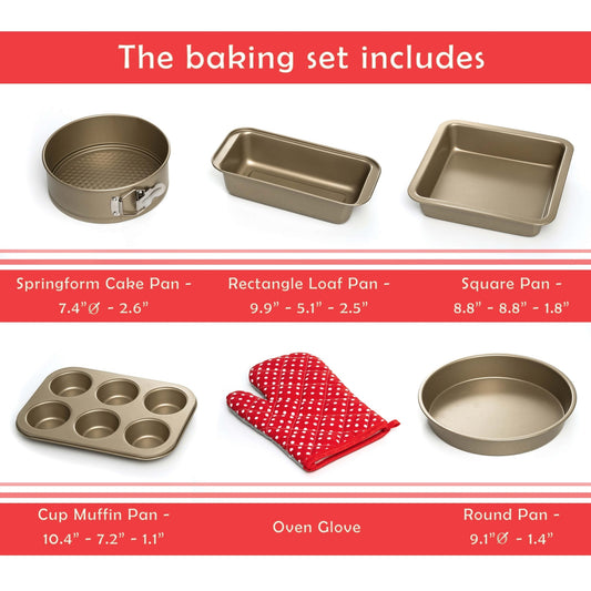 5-Piece Nonstick Carbon Steel Baking Pan Set