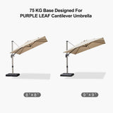 PURPLE LEAF OPEN BOX Cantilever Umbrella Weighted Base ZY01HLRBASE-75