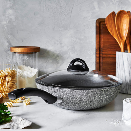 BALLARINI Parma by HENCKELS Forged Aluminum 11-inch Nonstick Stir Fry Pan with Lid, Made in Italy