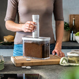 ZWILLING Fresh & Save Cube Box Starter Set, 5-pc, Plastic, Airtight Dry Food Storage Container, Medium Cube Set with Pump