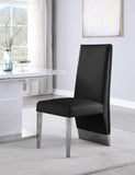 Porsha Contemporary Dining Chair Set of 2 - Luxurious Design with Gold Legs and Tufted Elegance