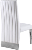 Porsha Contemporary Dining Chair Set of 2 - Luxurious Design with Gold Legs and Tufted Elegance