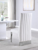 Porsha Contemporary Dining Chair Set of 2 - Luxurious Design with Gold Legs and Tufted Elegance