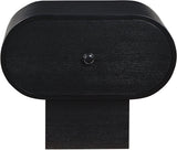 Harlow Art Deco Night Stand with Rich Finish, Solid Wood, and Unique Grain Design for Elegant Spaces