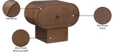 Harlow Art Deco Night Stand with Rich Finish, Solid Wood, and Unique Grain Design for Elegant Spaces