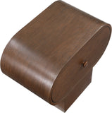 Harlow Art Deco Night Stand with Rich Finish, Solid Wood, and Unique Grain Design for Elegant Spaces