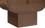 Harlow Art Deco Night Stand with Rich Finish, Solid Wood, and Unique Grain Design for Elegant Spaces