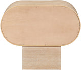 Harlow Art Deco Night Stand with Rich Finish, Solid Wood, and Unique Grain Design for Elegant Spaces