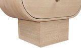 Harlow Art Deco Night Stand with Rich Finish, Solid Wood, and Unique Grain Design for Elegant Spaces