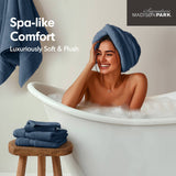 Antibacterial Spa-Like 8-Piece Bathroom Towel Set, Navy
