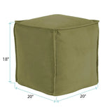 Square Pouf Bella Moss