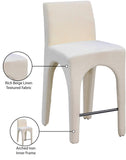 Gramercy Stool - Stylish Art Deco Bar Stool with Comfortable Upholstery and Footrail for Home Bars