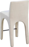 Gramercy Stool - Stylish Art Deco Bar Stool with Comfortable Upholstery and Footrail for Home Bars