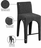 Gramercy Stool - Stylish Art Deco Bar Stool with Comfortable Upholstery and Footrail for Home Bars