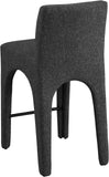 Gramercy Stool - Stylish Art Deco Bar Stool with Comfortable Upholstery and Footrail for Home Bars