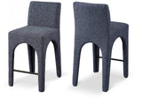 Gramercy Stool - Stylish Art Deco Bar Stool with Comfortable Upholstery and Footrail for Home Bars