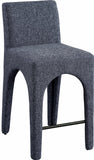 Gramercy Stool - Stylish Art Deco Bar Stool with Comfortable Upholstery and Footrail for Home Bars