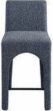 Gramercy Stool - Stylish Art Deco Bar Stool with Comfortable Upholstery and Footrail for Home Bars
