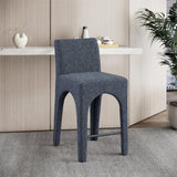 Gramercy Stool - Stylish Art Deco Bar Stool with Comfortable Upholstery and Footrail for Home Bars