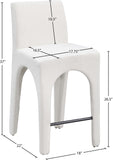 Gramercy Stool - Stylish Art Deco Bar Stool with Comfortable Upholstery and Footrail for Home Bars