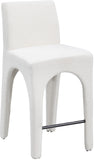 Gramercy Stool - Stylish Art Deco Bar Stool with Comfortable Upholstery and Footrail for Home Bars