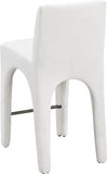 Gramercy Stool - Stylish Art Deco Bar Stool with Comfortable Upholstery and Footrail for Home Bars