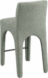 Gramercy Stool - Stylish Art Deco Bar Stool with Comfortable Upholstery and Footrail for Home Bars