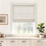 Total Blackout Cordless Roman Shade Linen