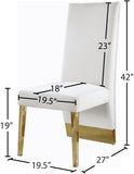 Porsha Luxe Velvet Dining Chairs - Elegant Channel Tufted Design with Stylish Gold Legs - Set of 2