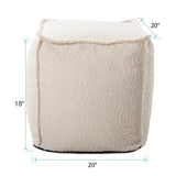 Square Pouf Barbet Natural