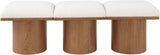 Pavilion - 3 Piece Modular Bench With Brown Base
