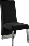 Porsha Luxe Velvet Dining Chairs - Elegant Channel Tufted Design with Stylish Gold Legs - Set of 2
