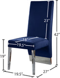 Porsha Luxe Velvet Dining Chairs - Elegant Channel Tufted Design with Stylish Gold Legs - Set of 2