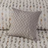 Matallic Circ Comforter/Duvet Cover Set W Removable Insert
