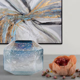 Lonsdale Iridescent Low Glass Vase