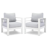 Patio Furniture Metal Armchair, 2 Pcs