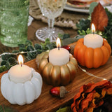 2-in-1 Pumpkin Tealight/Candlestick Holder (Set of 6) - White