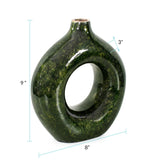 Renaldi Emerald Gold Round Vase- Tall