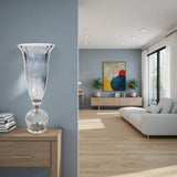 Ayers Smoked Glass Trumpet Vase Tall