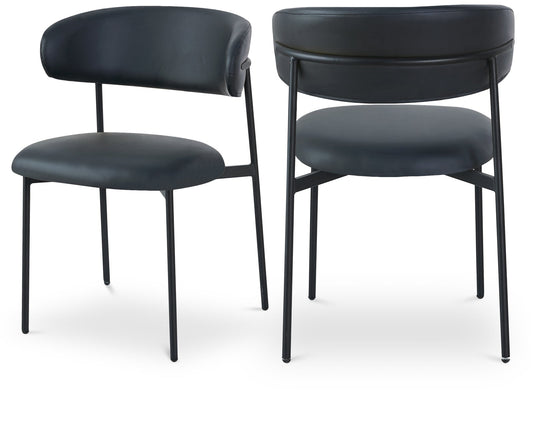 Lupita Dining Chair Set - Elegant Vegan Leather Chairs for Stylish Dining, Comfort & Sophistication