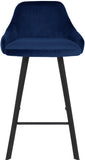 Viviene Contemporary Counter Height Stool Set of 2 - Plush Upholstered Design with Matte Black Legs
