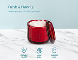 Kook Embossed Glass Salt Cellar with Lid 10 oz