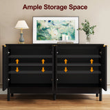 55'' Buffet Cabinet with Storage, Fluted Sideboard with Door