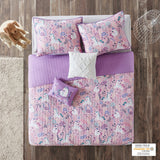 Unicorn 5PC Comforter or Duvet Cover or Coverlet Set, Pink