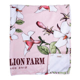 Pink Jasmine Joy Throw Blanket with Leather Holder